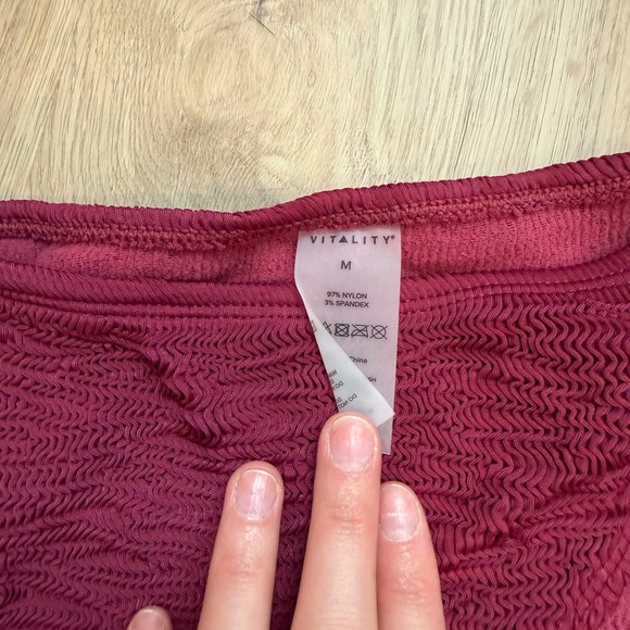 Elegant Textured Bikini Set in Burgundy - Picture 2 of 6